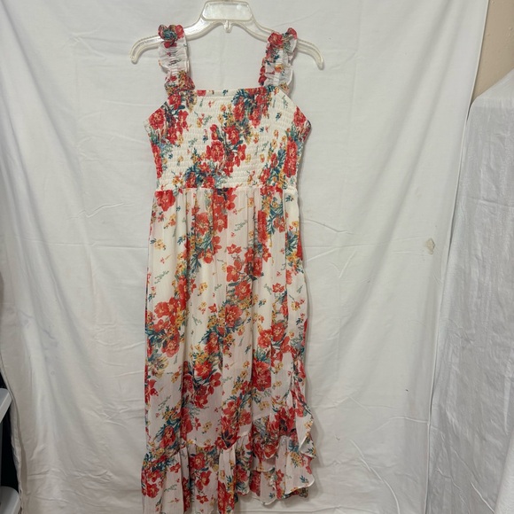 Maurices Other - Maurices floral print smocked ruffle tank midi maxi dress.